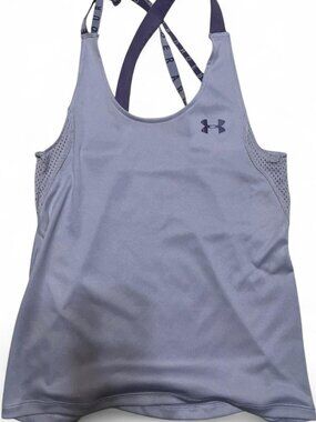 Under Armour Women's Purple Crossback Athletic Tank Top